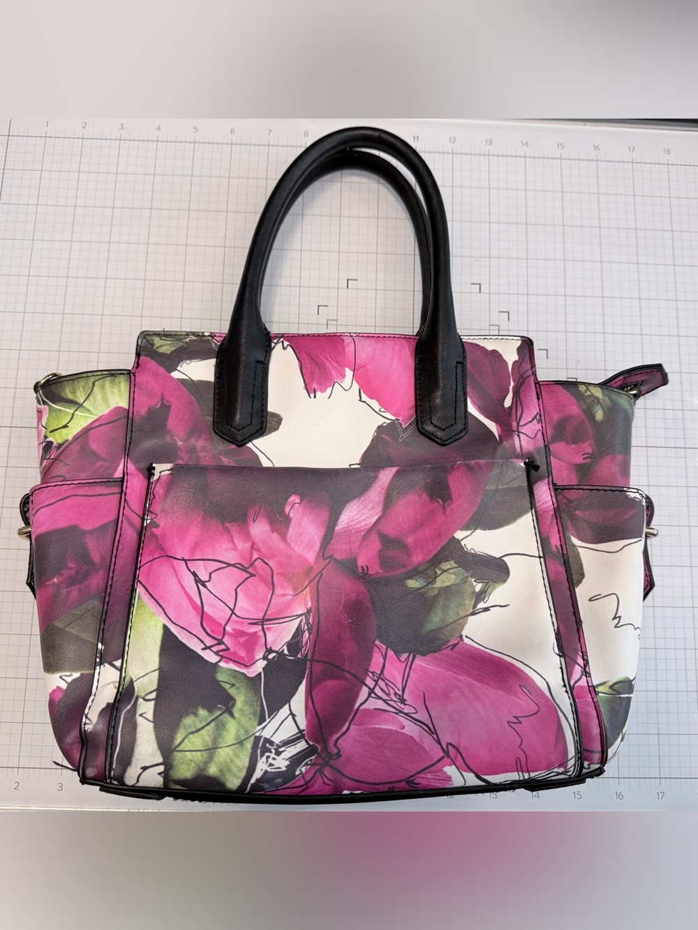 Reed Krakoff Atlantique Convertible Satchel Floral Print Bag